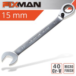 FIXMAN Reversible Combination Ratcheting Wrench 15mm